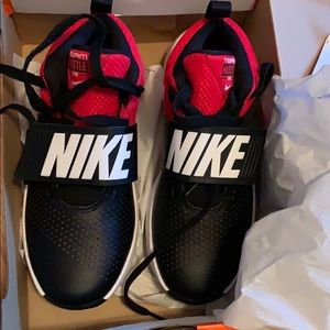 Black red Nike shoes